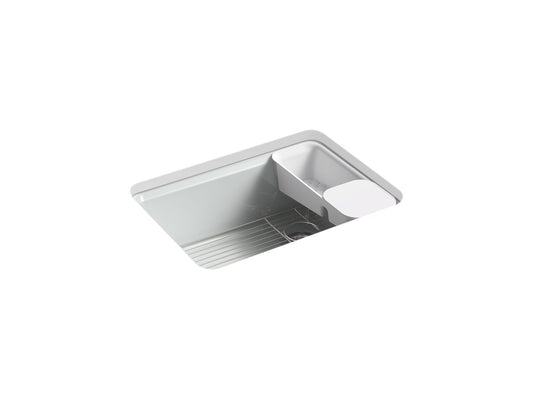 KOHLER K-8668-5UA2-95 Riverby 27" Undermount Single-Bowl Workstation Kitchen Sink In Ice Grey