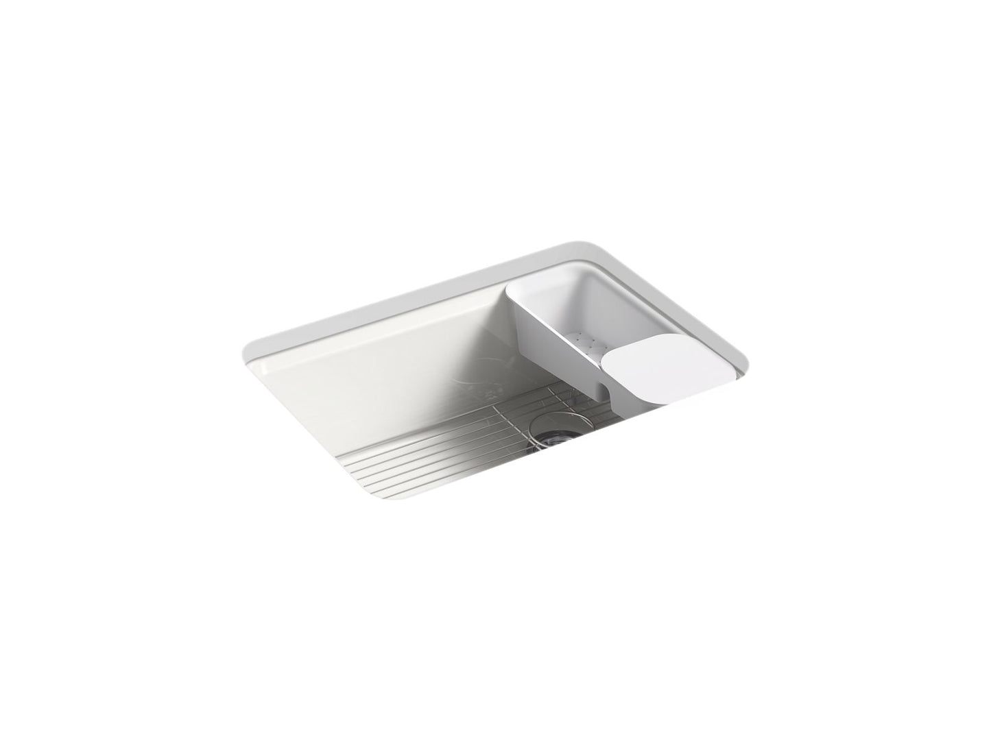 KOHLER K-8668-5UA2-FF Riverby 27" Undermount Single-Bowl Workstation Kitchen Sink In Sea Salt