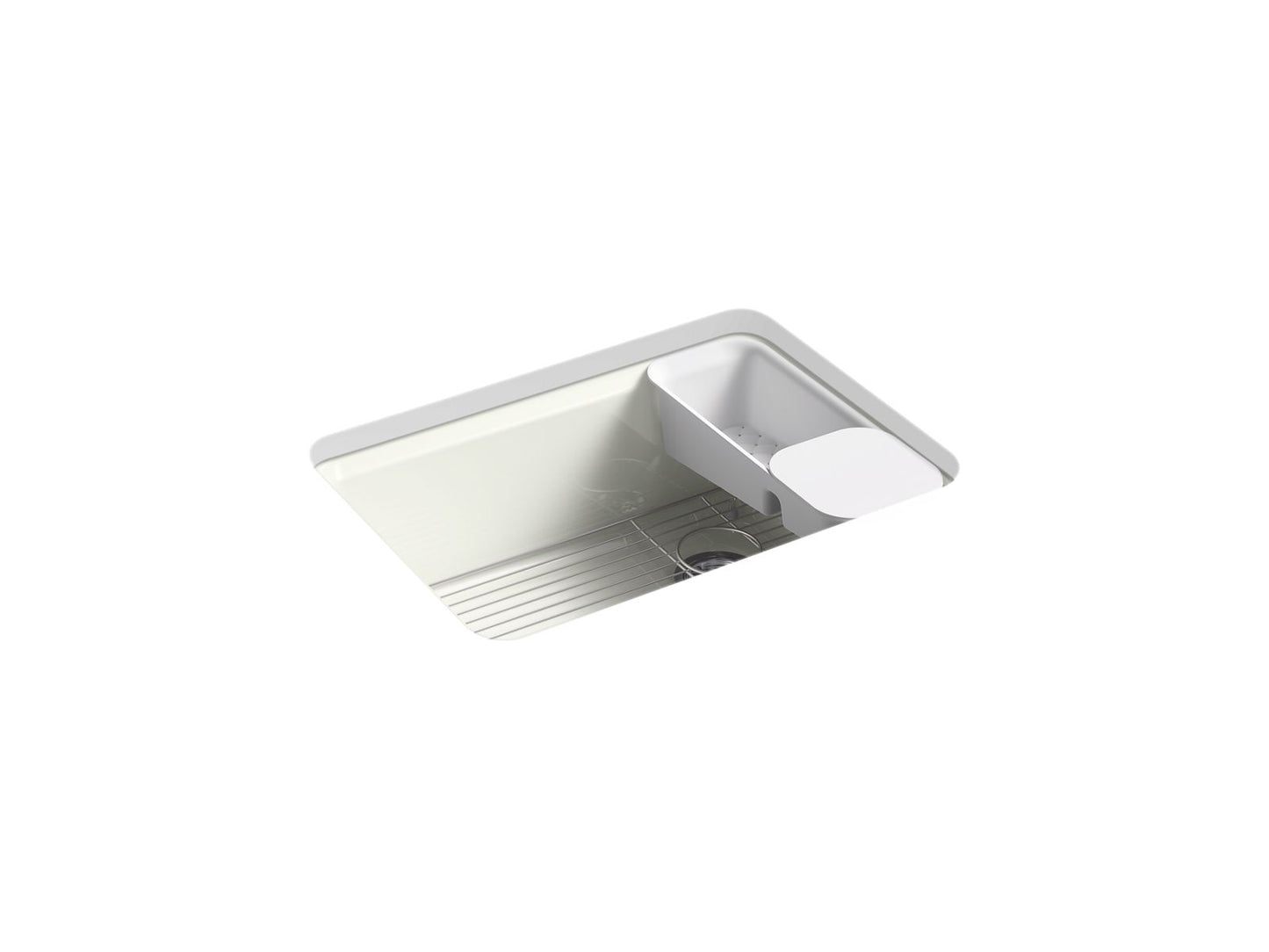 KOHLER K-8668-5UA2-NY Riverby 27" Undermount Single-Bowl Workstation Kitchen Sink In Dune