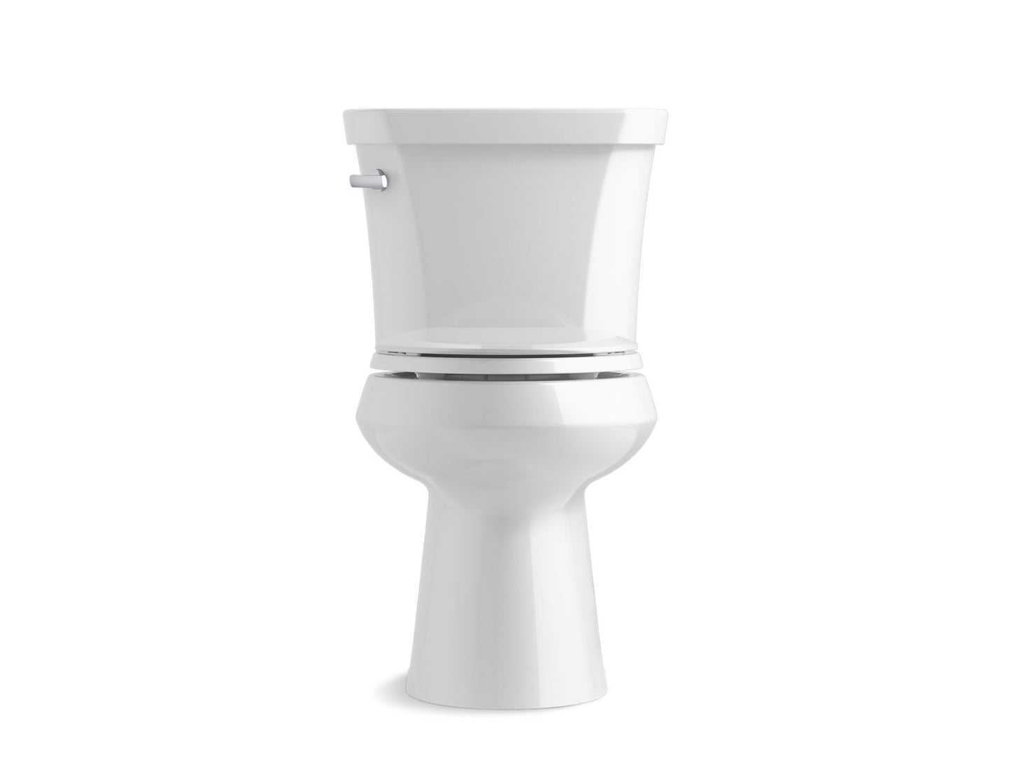 KOHLER K-76301-0 Highline Two-Piece Elongated Toilet With Concealed Trapway, 1.28 Gpf In White