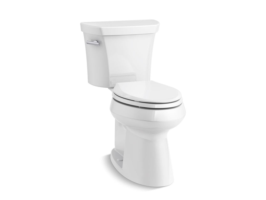 KOHLER K-76301-0 Highline Two-Piece Elongated Toilet With Concealed Trapway, 1.28 Gpf - White