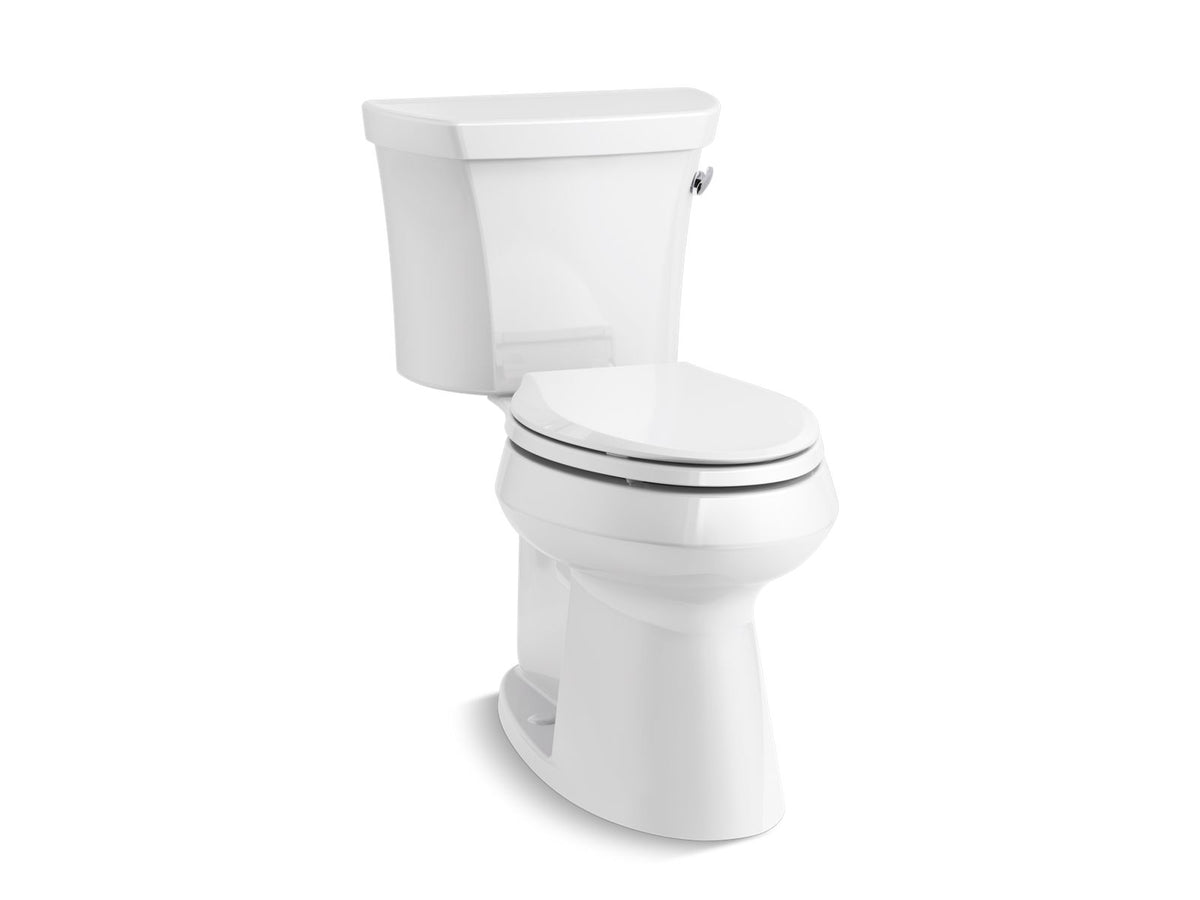 KOHLER K-76301-RA-0 Highline Two-Piece Elongated Toilet With Concealed Trapway, 1.28 Gpf - White