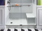 KOHLER K-1979-0 Tresham 60" X 36" Alcove Shower Base, Left Drain - White
