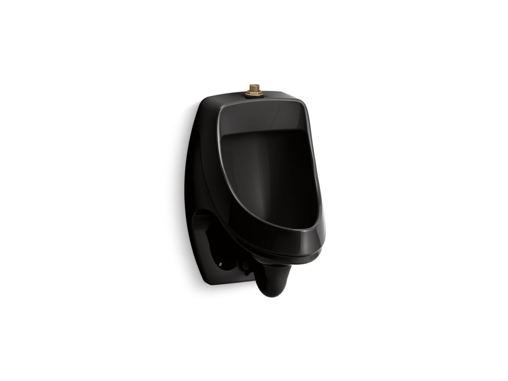KOHLER K-5452-ET-7 Dexter Washout Half-Stall 0.125 Gpf Urinal, Top Spud - Black Black