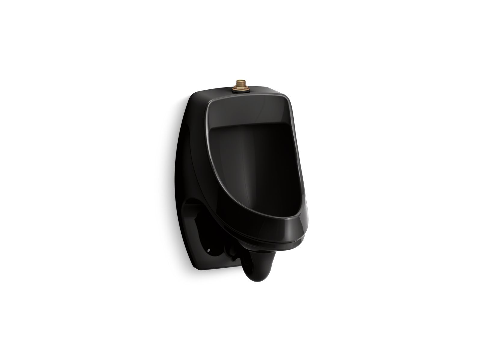 KOHLER K-5452-ET-7 Dexter Washout Half-Stall 0.125 Gpf Urinal, Top Spud - Black Black