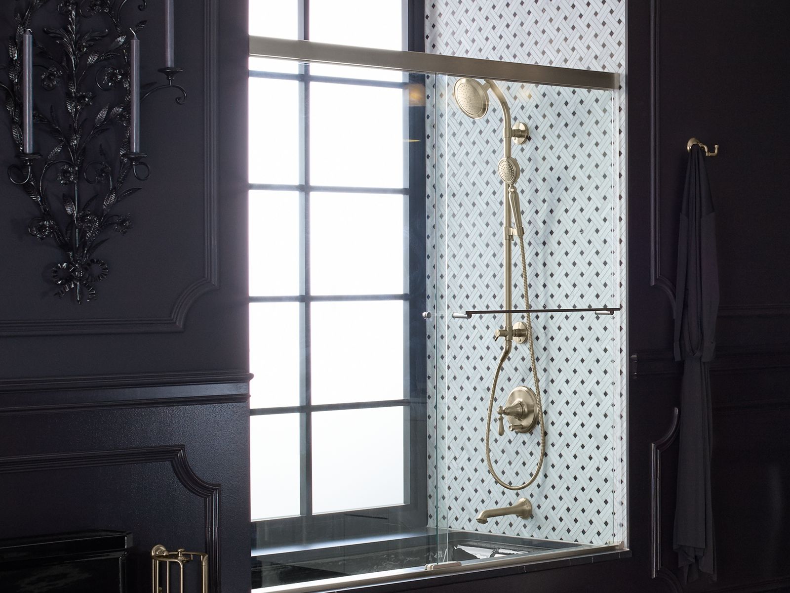 KOHLER K-45905-AF Hydrorail-S Bath/Shower Column - Vibrant French Gold