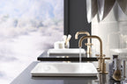 KOHLER K-75749-HD1-0 Sartorial Herringbone Carillon 21" Rectangular Drop-In Bathroom Sink, No Overflow - White Sartorial Herringbone