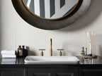 KOHLER K-75749-HD1-0 Sartorial Herringbone Carillon 21" Rectangular Drop-In Bathroom Sink, No Overflow - White Sartorial Herringbone