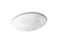 KOHLER K-14218-FP1-0 Sartorial Paisley Caxton 19-1/4" Oval Undermount Bathroom Sink, No Overflow - White Sartorial Paisley