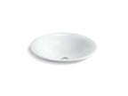 KOHLER K-75748-FP1-0 Sartorial Paisley Carillon 17-1/2" Round Drop-In Bathroom Sink, No Overflow - White Sartorial Paisley
