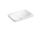 KOHLER K-75749-FP1-0 Sartorial Paisley Carillon 21" Rectangular Drop-In Bathroom Sink, No Overflow - White Sartorial Paisley