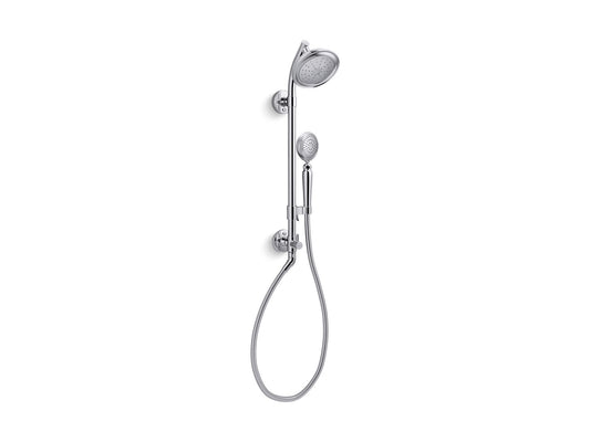 KOHLER K-76472-Y-CP Hydrorail-S Shower Column Kit With Artifacts 2.5 Gpm Showerhead And Handshower In Polished Chrome