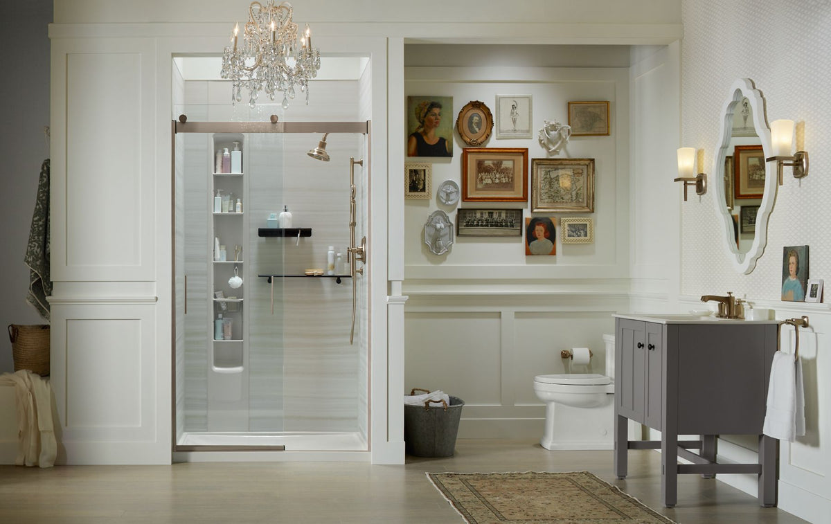 KOHLER K-8461-0 Rely 48" X 34" Alcove Shower Base, Center Drain - White