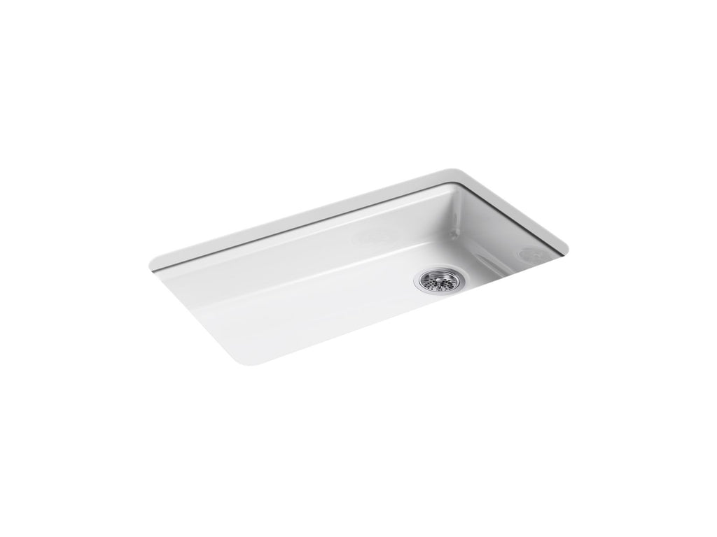 KOHLER K-8689-5U-96 Riverby 33" Undermount Single-Bowl Kitchen Sink - Biscuit