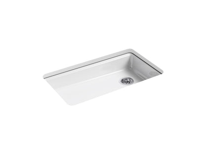 KOHLER K-8689-5U-0 Riverby 33" undermount single-bowl kitchen sink - White