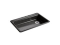 KOHLER K-8689-4-7 Riverby 33" Top-Mount Single-Bowl Kitchen Sink - Black Black
