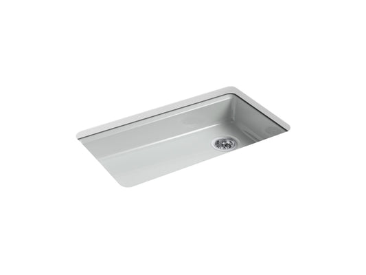 KOHLER K-8689-5U-95 Riverby 33" Undermount Single-Bowl Kitchen Sink In Ice Grey