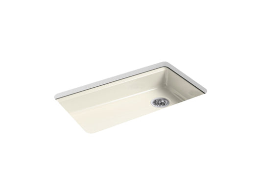 KOHLER K-8689-5U-96 Riverby 33" Undermount Single-Bowl Kitchen Sink In Biscuit