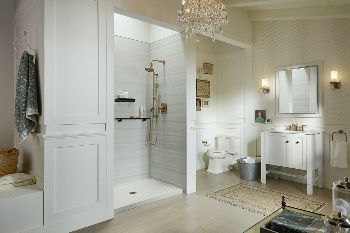 KOHLER K-8461-0 Rely 48" X 34" Alcove Shower Base, Center Drain - White