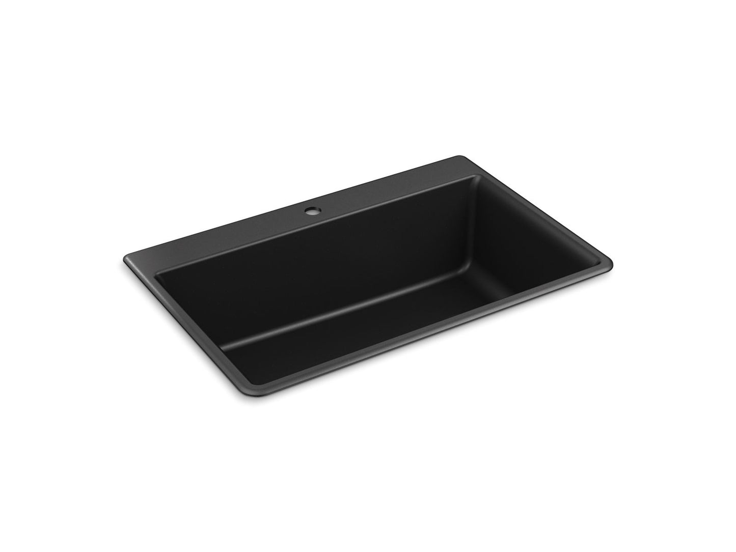 KOHLER K-8437-1-CM1 Kennon 33" Top-/Undermount Single-Bowl Kitchen Sink In Matte Black