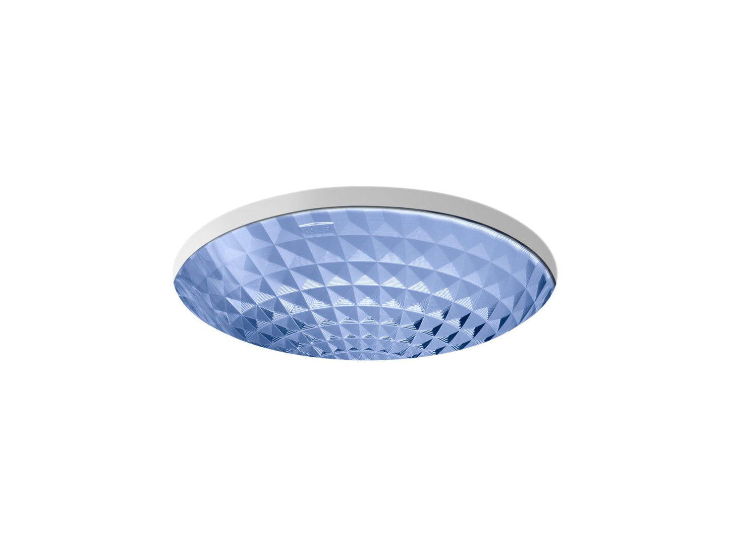 KOHLER K-2361-TG6 Kallos 16" Round Undermount Bathroom Sink, No Overflow In Translucent Sapphire