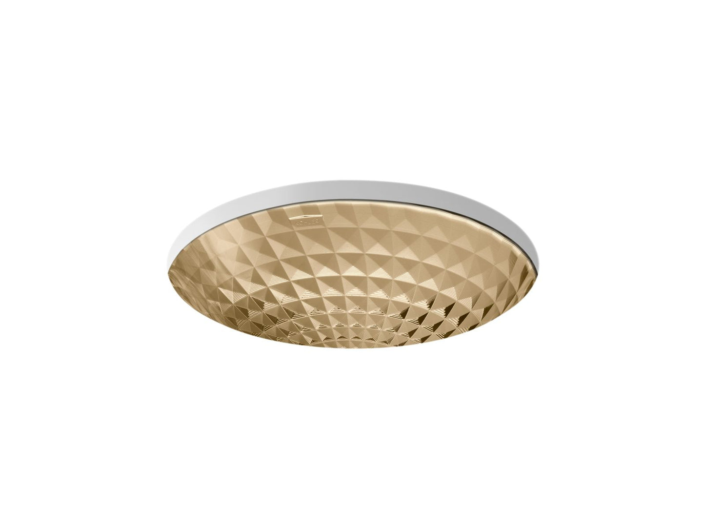 KOHLER K-2361-TG7 Kallos 16" Round Undermount Bathroom Sink, No Overflow In Translucent Sandalwood