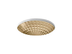 KOHLER K-2361-TG7 Kallos 16" Round Undermount Bathroom Sink, No Overflow - Translucent Sandalwood