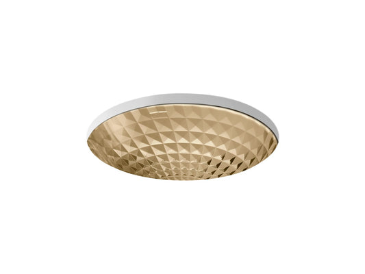 KOHLER K-2361-TG7 Kallos 16" round undermount bathroom sink, no overflow - Translucent Sandalwood