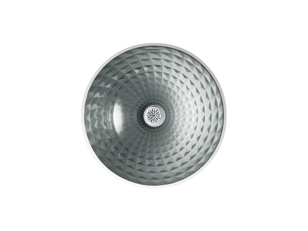 KOHLER K-2361-TG3 Kallos 16" Round Undermount Bathroom Sink, No Overflow - Translucent Doe