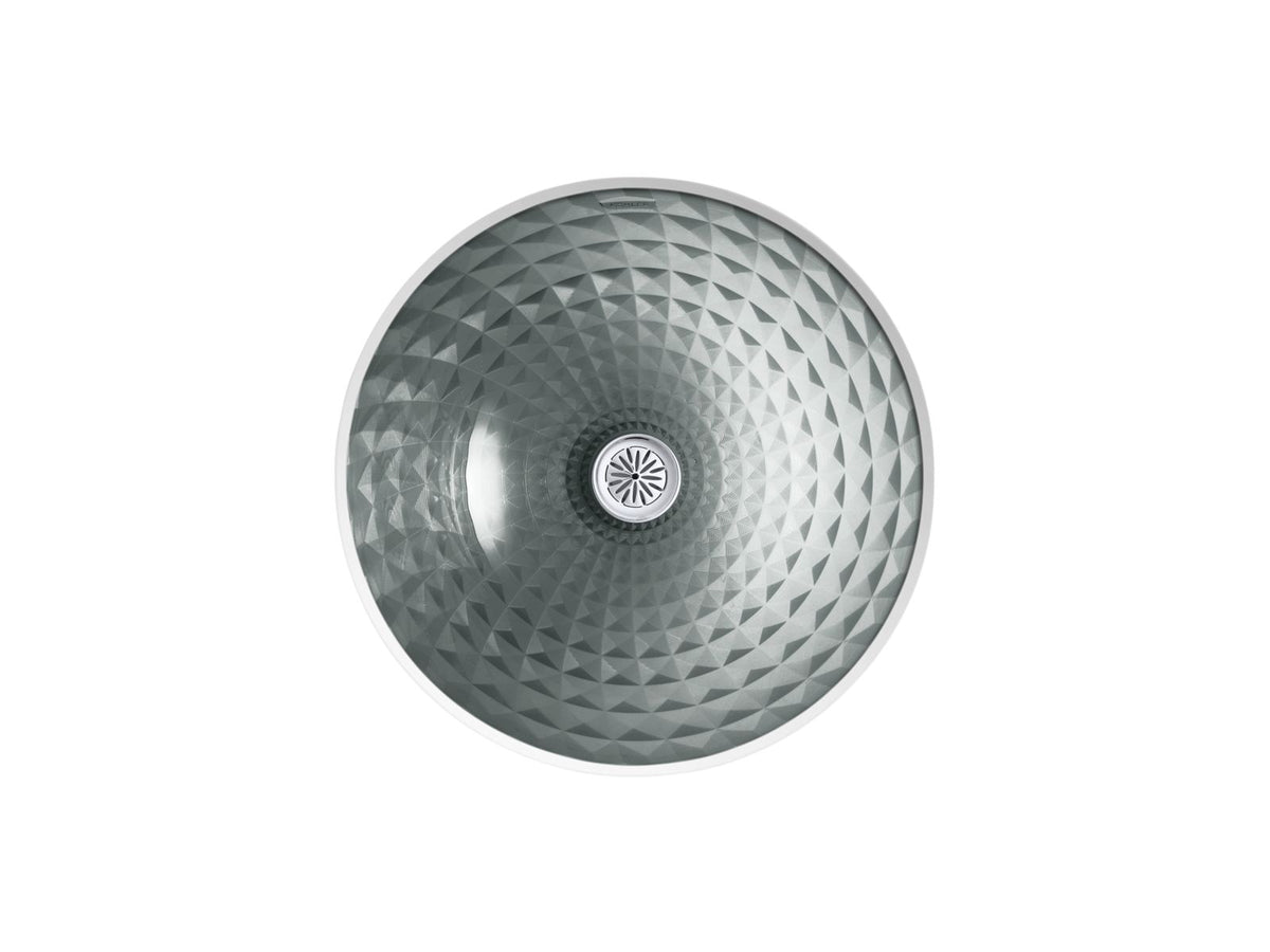 KOHLER K-2361-TG3 Kallos 16" Round Undermount Bathroom Sink, No Overflow - Translucent Doe