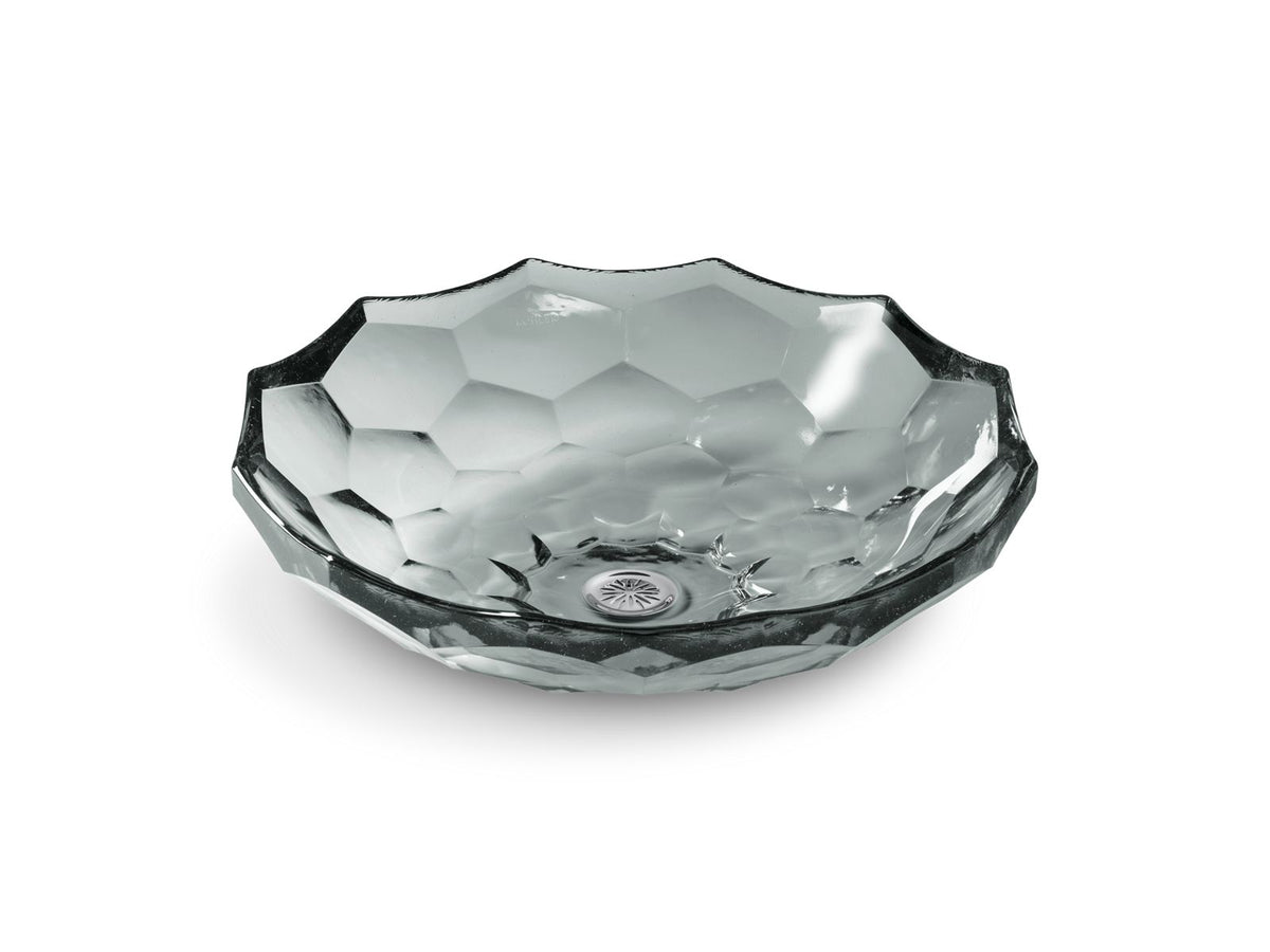 KOHLER K-2373-TG8 Briolette 17-1/2" Round Vessel Bathroom Sink, No Overflow - Translucent Stone