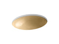 KOHLER K-2741-G7-B11 Whist 19" Oval Wall-Mount/Undermount Bathroom Sink, No Overflow - Opaque Sandalwood
