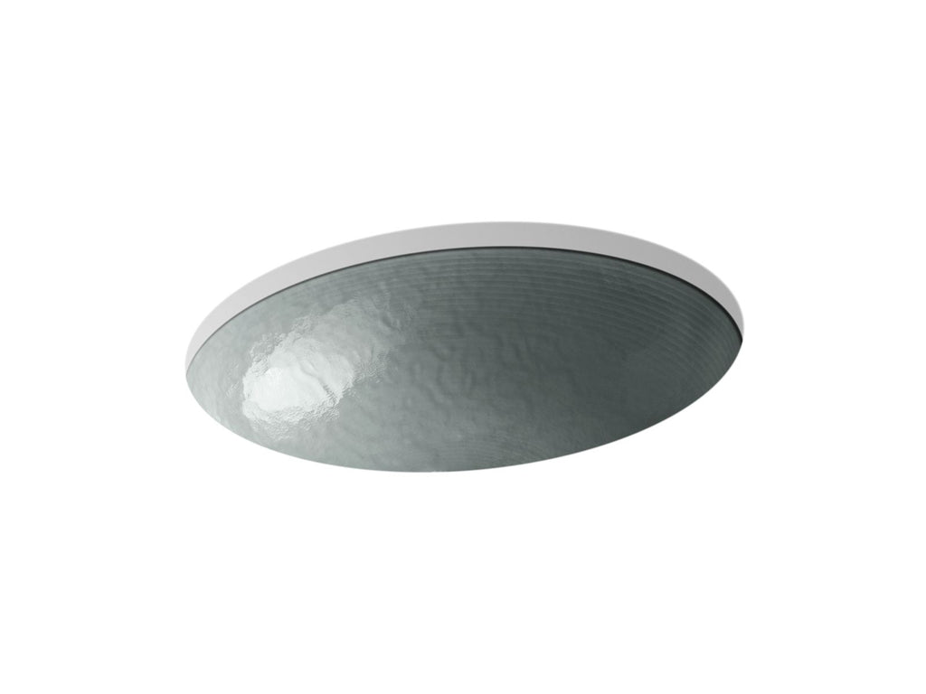 KOHLER K-2741-G8-B11 Whist 19" Oval Wall-Mount/Undermount Bathroom Sink, No Overflow - Opaque Stone