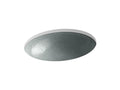 KOHLER K-2741-G8-B11 Whist 19" Oval Wall-Mount/Undermount Bathroom Sink, No Overflow - Opaque Stone
