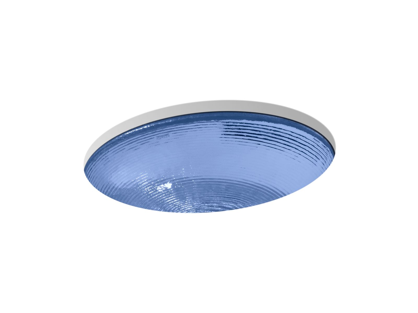 KOHLER K-2741-TG6 Whist 19" Oval Undermount Bathroom Sink, No Overflow - Translucent Sapphire