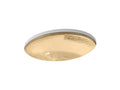 KOHLER K-2741-TG7 Whist 19" Oval Undermount Bathroom Sink, No Overflow - Translucent Sandalwood
