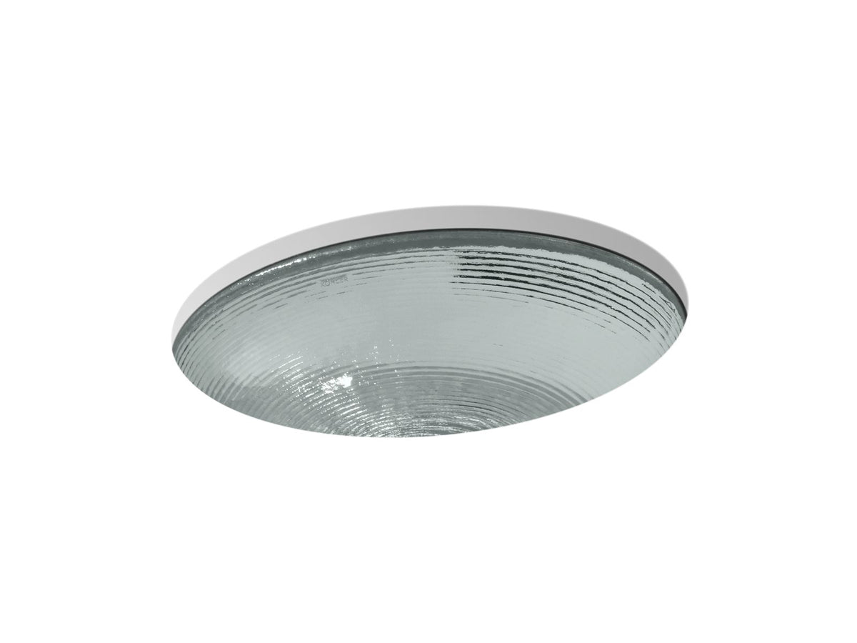 KOHLER K-2741-TG8 Whist 19" Oval Undermount Bathroom Sink, No Overflow - Translucent Stone