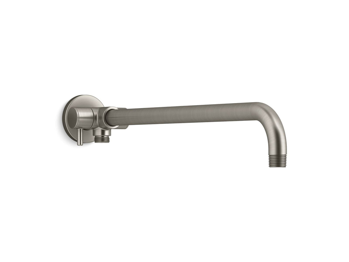 KOHLER K-76332-BN Wall-Mount Rainhead Arm With 3-Way Diverter - Vibrant Brushed Nickel