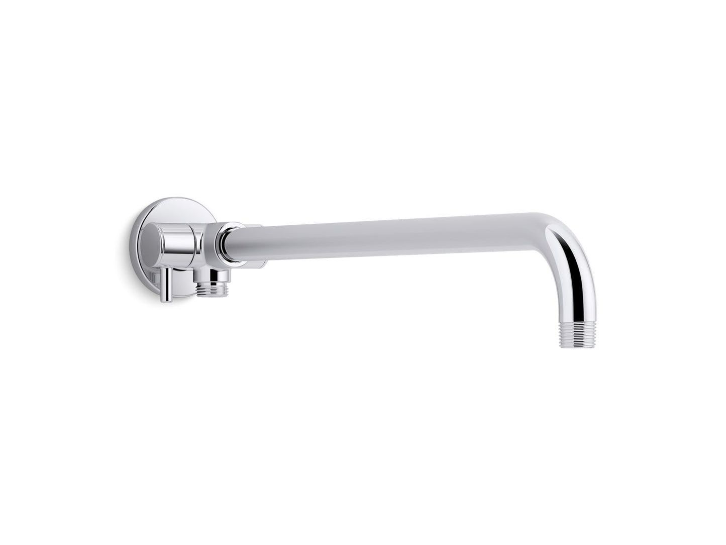 KOHLER K-76332-CP Wall-Mount Rainhead Arm With 3-Way Diverter In Polished Chrome