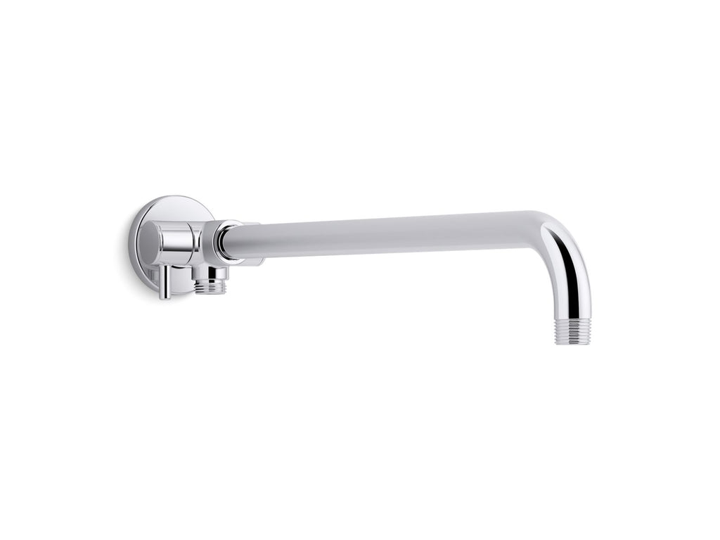 KOHLER K-76332-CP Wall-Mount Rainhead Arm With 3-Way Diverter - Polished Chrome