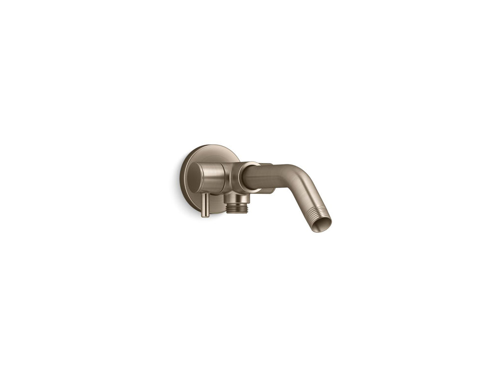 KOHLER K-76330-BV Shower Arm With 3-Way Diverter - Vibrant Brushed Bronze