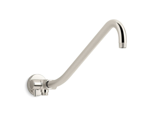 KOHLER K-76336-SN Gooseneck Rainhead Arm With 3-Way Diverter In Vibrant Polished Nickel