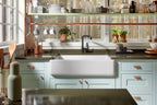 KOHLER K-6351-0 Hayridge Whitehaven 35-11/16" Undermount Single-Bowl Farmhouse Kitchen Sink - White