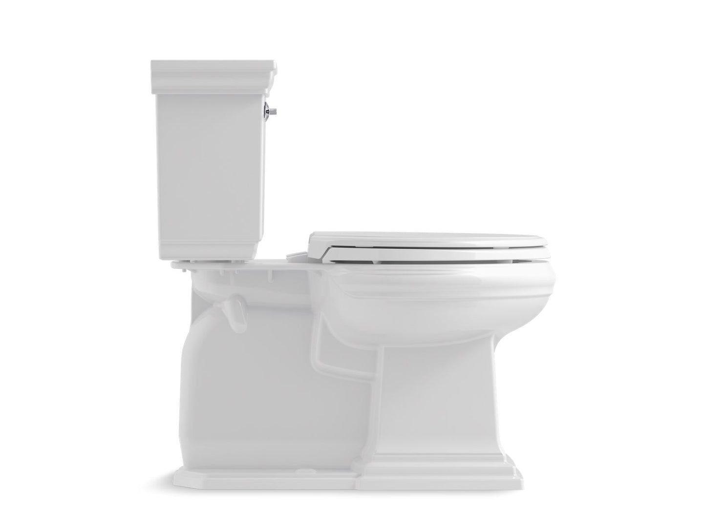 KOHLER K-6669-0 Memoirs Stately Two-Piece Elongated With Concealed Trapway, 1.28 Gpf In White