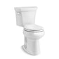 KOHLER K-5481-0 Highline Two-Piece Round-Front Toilet, 1.28 Gpf In White