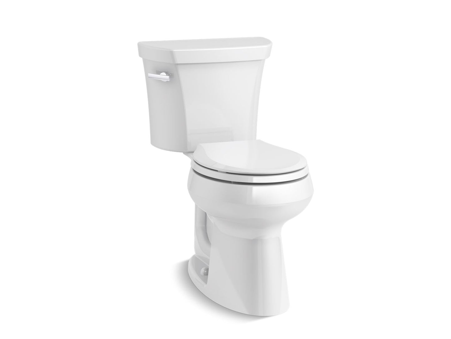 KOHLER K-5481-0 Highline Two-Piece Round-Front Toilet, 1.28 Gpf In White