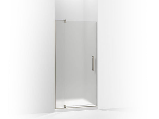 KOHLER K-707500-D3-BNK Revel Pivot Shower Door, 70" H X 27-5/16 - 31-1/8" W, With 1/4" Thick Frosted Glass In Anodized Brushed Nickel