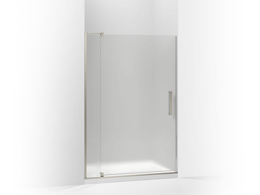 KOHLER K-707551-D3-BNK Revel Pivot Shower Door, 70" H X 43-1/8 - 48" W, With 5/16" Thick Frosted Glass In Anodized Brushed Nickel