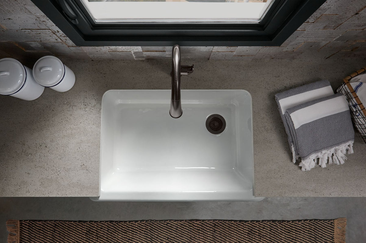 KOHLER K-5827-TRF Whitehaven 32-3/4" Undermount Single-Bowl Farmhouse Kitchen Sink - Truffle