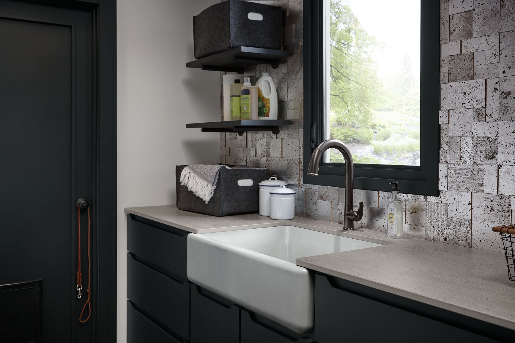 KOHLER K-5827-TRF Whitehaven 32-3/4" Undermount Single-Bowl Farmhouse Kitchen Sink - Truffle